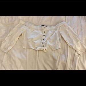 White crop top